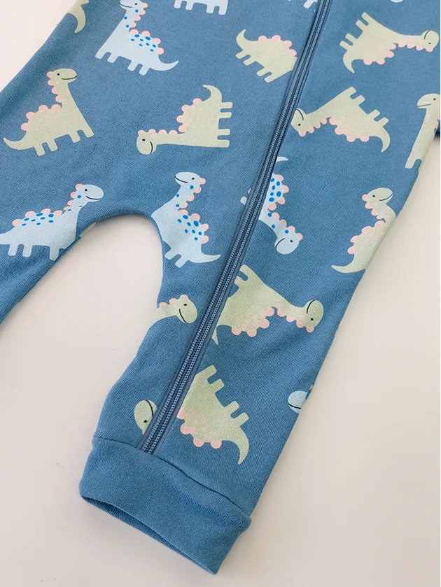 Macacão Infantil Suedine Dino Dapeen 20764 Azul - Imagem 4